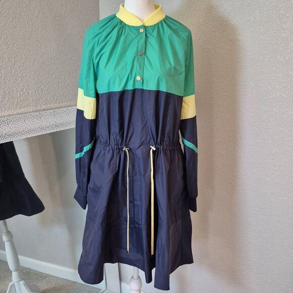 Tibi Lightweight Colorblock Long Sleeve Dress Size XS - Picture 1 of 12